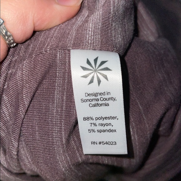 NWT Athleta Beyond Soft Avenues Purple Midi Ruched Long Sleeve Dress Size M - Picture 10 of 11